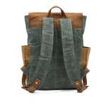 Waxed Canvas Backpack Brand Retro Backpack 15.6-inch Laptop Backpack Waterproof Travel Backpack