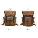 Waxed Canvas Backpack Brand Retro Backpack 15.6-inch Laptop Backpack Waterproof Travel Backpack