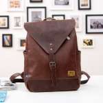 Leather Backpack Laptop Bookbag Vintage Travel Backpack College School Book Bag Casual Daypack