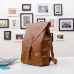 Leather Backpack Laptop Bookbag Vintage Travel Backpack College School Book Bag Casual Daypack