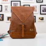 Leather Backpack Laptop Bookbag Vintage Travel Backpack College School Book Bag Casual Daypack