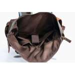 Canvas Leather Backpack Waterproof Rucksack for College Weekend Travel Fit 15in laptops