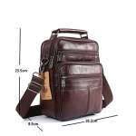 Leather Shoulder Handbag Messenger Bag for Men Outdoor Travel Business Crossbody Pack Casual Pocket