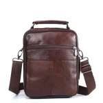 Leather Shoulder Handbag Messenger Bag for Men Outdoor Travel Business Crossbody Pack Casual Pocket