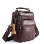 Leather Shoulder Handbag Messenger Bag for Men Outdoor Travel Business Crossbody Pack Casual Pocket