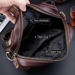 Genuine Leather Sling Bag Men Bags Small Shoulder Crossbody Bag for Men Everyday Casual Travel Messenger Bag Handbag