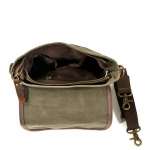 Men Oil Wax Canvas Leather Crossbody Bag Men Military Army Vintage Messenger Bags Shoulder Bag