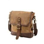 Men Oil Wax Canvas Leather Crossbody Bag Men Military Army Vintage Messenger Bags Shoulder Bag