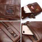 Genuine Leather Bag Handbag Shoulder Messenger Bag Men High Quality Luxury Handbag Small Flap Sling Bag