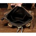 Genuine Leather Small Messenger Bag for Men Vintage Shoulder Crossbody Bags for Work Business Travel