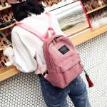 Corduroy Mini Backpack Female Eco Simple Canvas Shoulder Bag Ladies Casual Small Travel Backpack