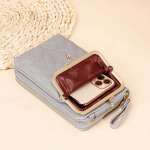 Clip Designer Phone Pocket Shoulder Bag for Women, Small Crossbody Bag, Ladies Messenger Purse