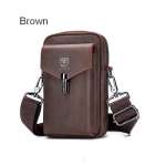 Real Leather Men Waist Bag Casual Fashion Crossbody Bag Small Belt Bag Fanny Pack  Phone  Pouch Sling