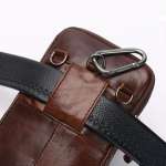 Leather Cowhide Shoulder Bag Man Bag Waist Pack Messenger Crossbody Fanny Waist Bag 