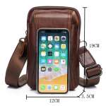 Leather Cowhide Shoulder Bag Man Bag Waist Pack Messenger Crossbody Fanny Waist Bag 