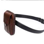 Leather Cowhide Shoulder Bag Man Bag Waist Pack Messenger Crossbody Fanny Waist Bag 