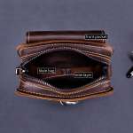 Crazy Horse Leather Male Waist Pack Phone Pouch Bags Waist Bag Men's Small Chest Shoulder Belt Bag