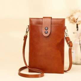 Fashion Designer Thin Shoulder Bag For Women, Leather Small Phone Bag, Ladies Mini Crossbody Messenger Bag