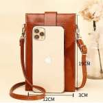 Fashion Designer Thin Shoulder Bag For Women, Leather Small Phone Bag, Ladies Mini Crossbody Messenger Bag