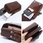 Genuine Leather Fanny Pack Men Waist Bag Belt Bag Phone Travel Waist Pack Male Small Waist Bag