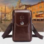 Genuine Leather Men's Waist Packs Phone Pouch Bags Waist Bag Male Small Chest Shoulder Belt Bag