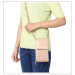 Brand Designer Small Crossbody Phone Bag, Women's Stone Pattern PU Leather Female Shoulder Purse