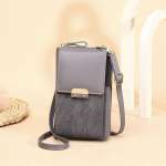 Small Leather Phone Wallet Purse, Cell Crossbody Bag,  Lightweight Crossbody Handbag for Women