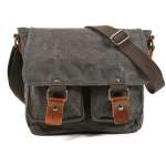 Multi-function Retro Unisex Bag Waxed Canvas Waterproof Shoulder Bag Canvas Women Messenger Bag 