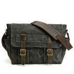 Waterproof Waxed Canvas Shulder Bag Men Business Vintage Shoulder Bag Briefcase Bag