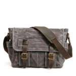 Waterproof Waxed Canvas Shulder Bag Men Business Vintage Shoulder Bag Briefcase Bag