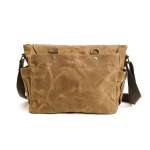 Waterproof Waxed Canvas Shulder Bag Men Business Vintage Shoulder Bag Briefcase Bag