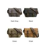 Waterproof Waxed Canvas Shulder Bag Men Business Vintage Shoulder Bag Briefcase Bag