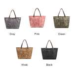 Fashion Retro Waxed Canvas Handbag, Casual Carry Bag, Waterproof Large Capacity Leather Tote Bag