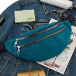 Women Corduroy Waist Bag Ladies New Designer Canvas Fanny Pack Fashion Bag