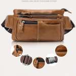 Leather Belt Bag, Men Genuine Leather Waist Bag, Men Belt Bag, Men's Waist Pack