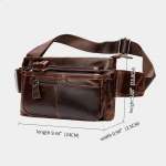 Leather Belt Bag, Men Genuine Leather Waist Bag, Men Belt Bag, Men's Waist Pack