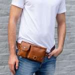 Genuine Leather Waist Bag, Waterproof Hip Belt Bag, Crossbody Sling