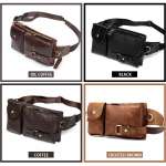 Genuine Leather Waist Bag, Waterproof Hip Belt Bag, Crossbody Sling