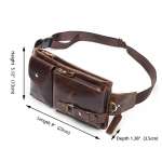 Genuine Leather Waist Bag, Waterproof Hip Belt Bag, Crossbody Sling