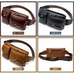 Genuine Leather Waist Bag, Waterproof Hip Belt Bag, Crossbody Sling