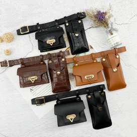 Mini Leather Crossbody Chest Bags, Woman's Fanny Pack, Female Waist Phone Pouch